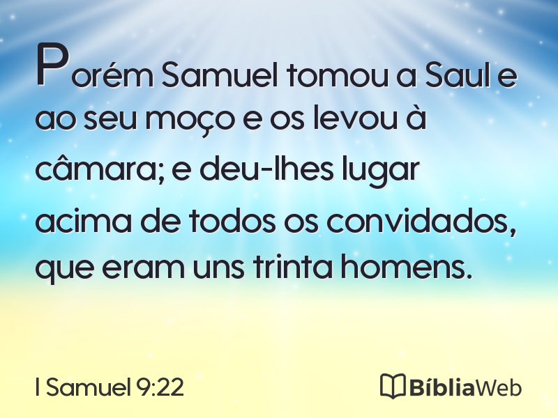 I Samuel 9:22 em imagem para compartilhar