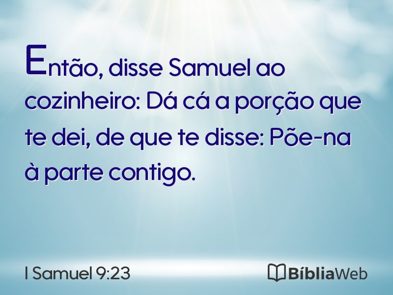I Samuel 9:23 em imagem para compartilhar