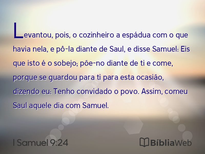 I Samuel 9:24 em imagem para compartilhar