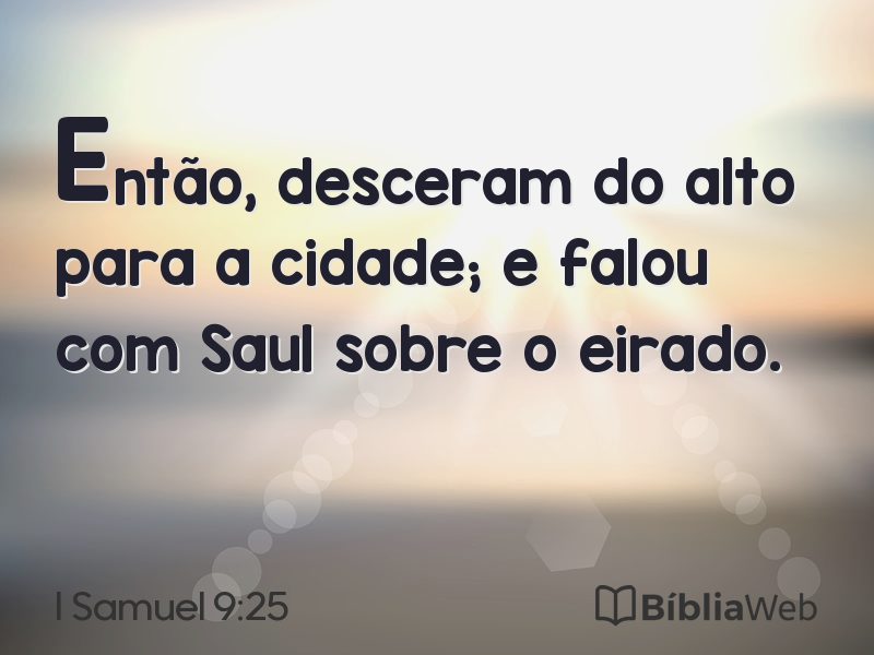 I Samuel 9:25 em imagem para compartilhar