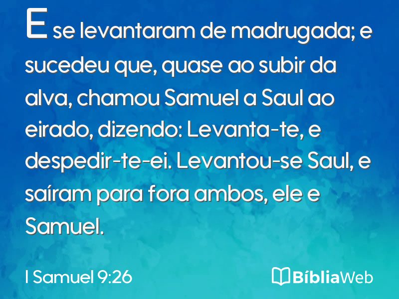 I Samuel 9:26 em imagem para compartilhar