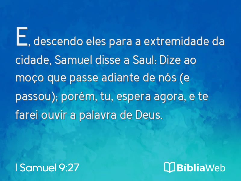 I Samuel 9:27 em imagem para compartilhar