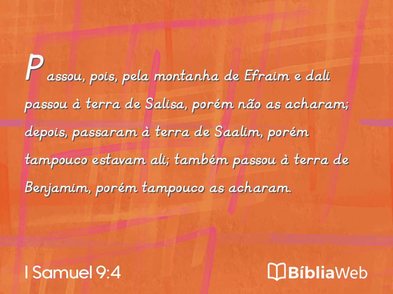 I Samuel 9:4 em imagem para compartilhar