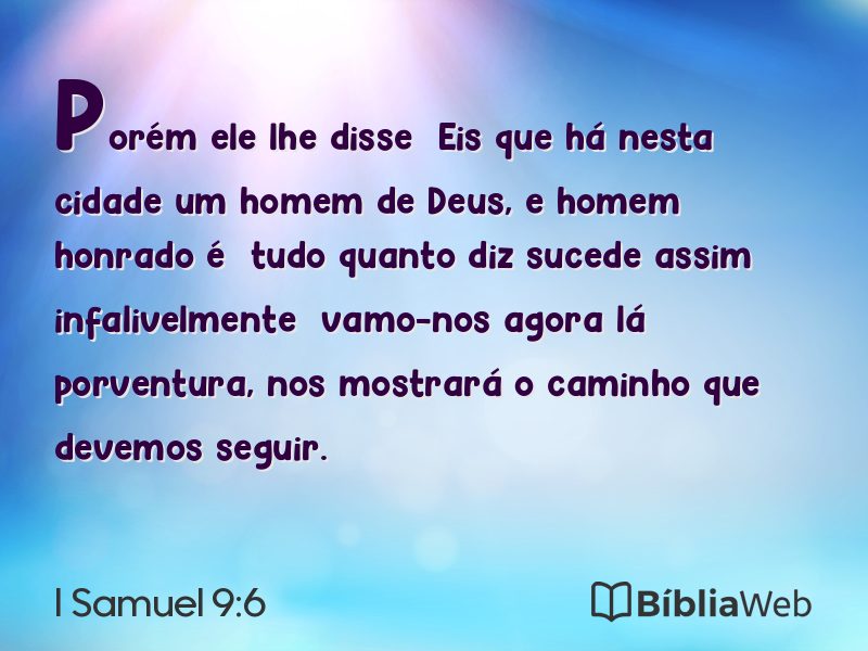 I Samuel 9:6 em imagem para compartilhar