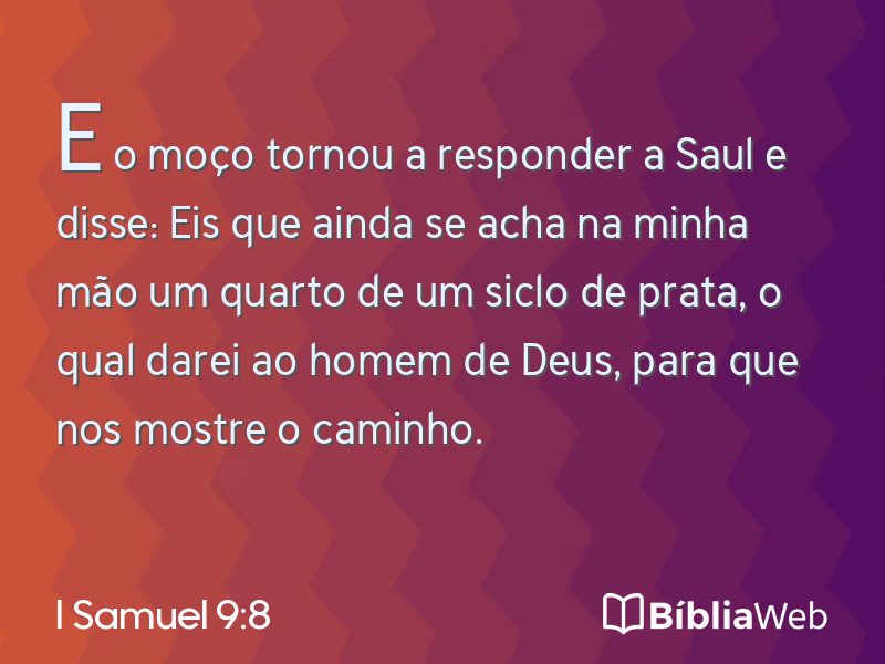 I Samuel 9:8 em imagem para compartilhar