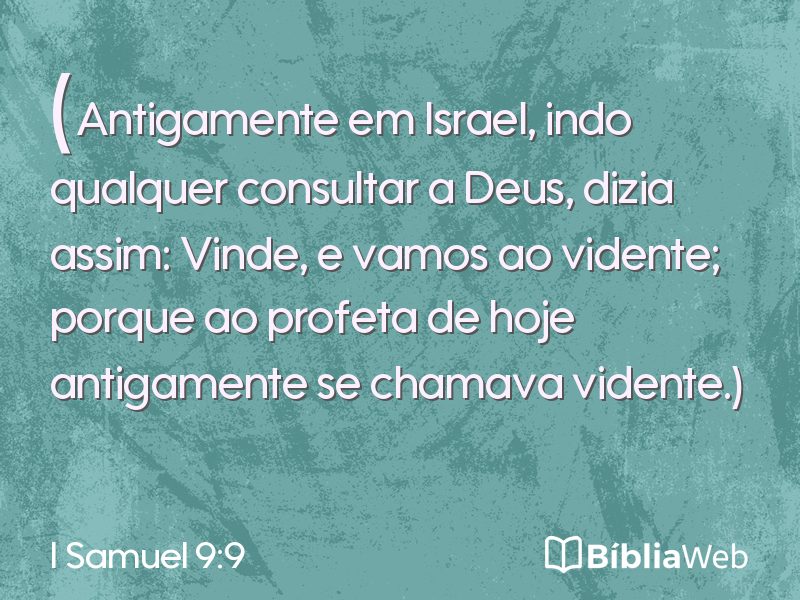 I Samuel 9:9 em imagem para compartilhar