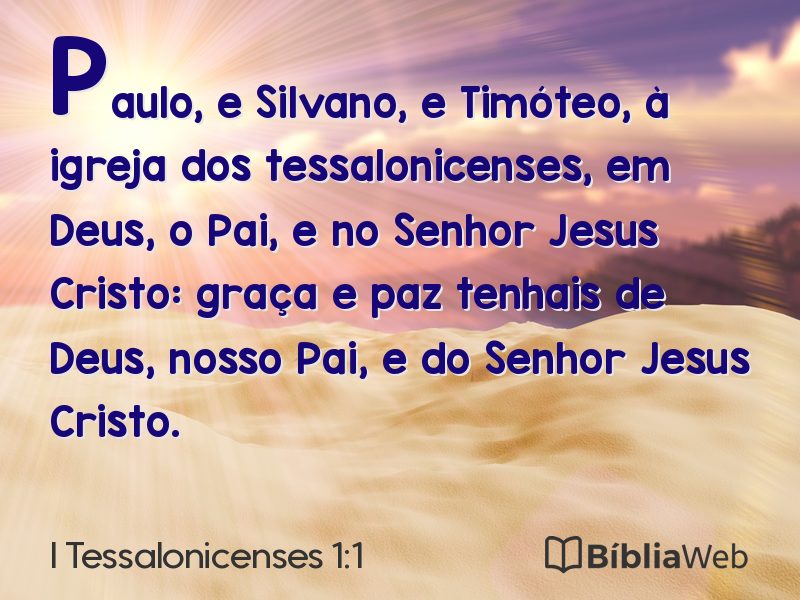 I Tessalonicenses 1:1 em imagem para compartilhar