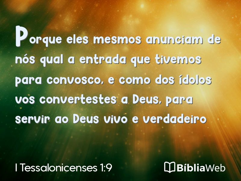 I Tessalonicenses 1:9 em imagem para compartilhar