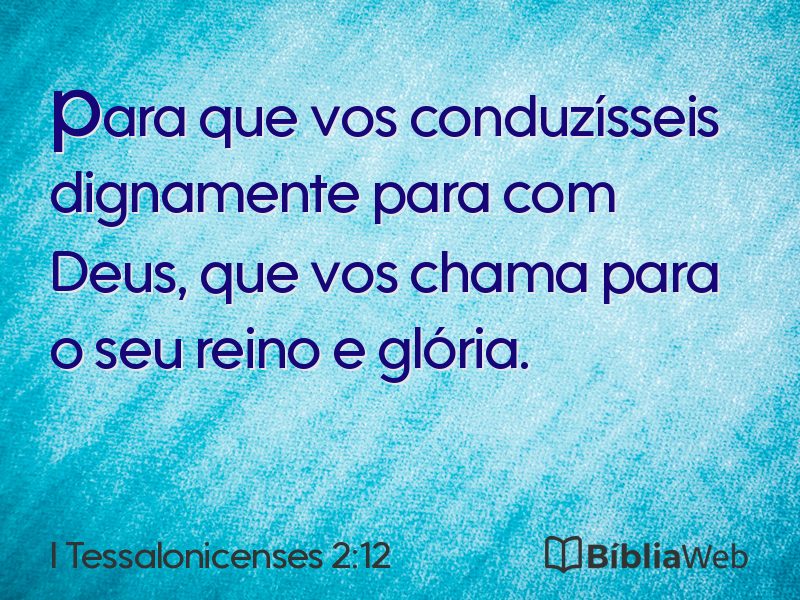 I Tessalonicenses 2:12 em imagem para compartilhar