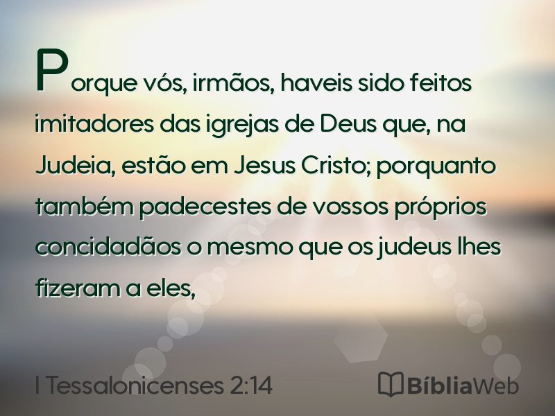 I Tessalonicenses 2:14 em imagem para compartilhar