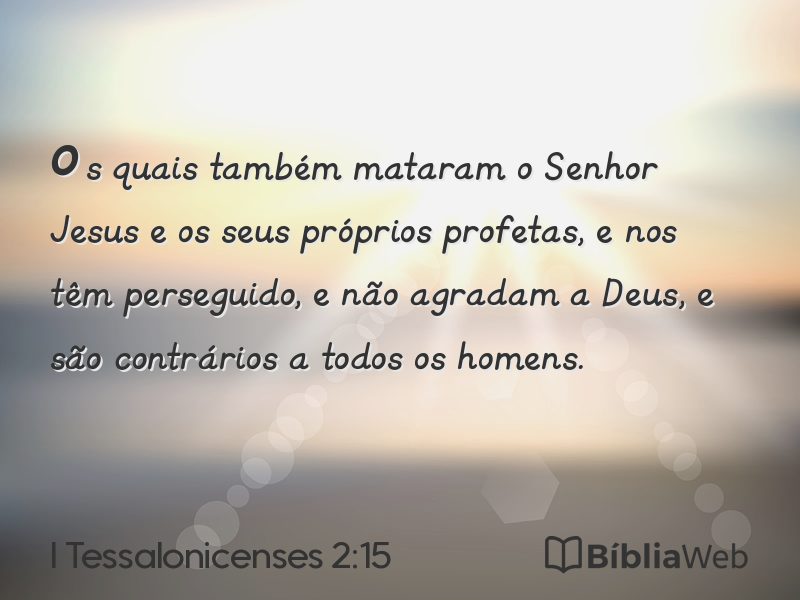 I Tessalonicenses 2:15 em imagem para compartilhar