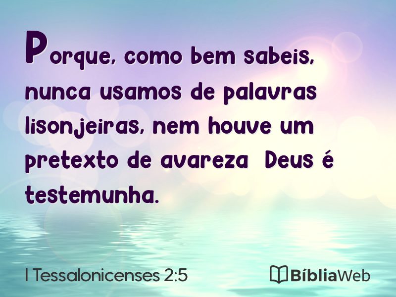 I Tessalonicenses 2:5 em imagem para compartilhar