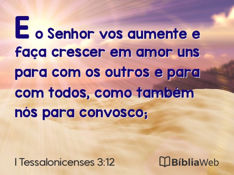 I Tessalonicenses 3:12 em imagem para compartilhar