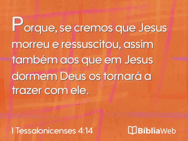 I Tessalonicenses 4:14 em imagem para compartilhar