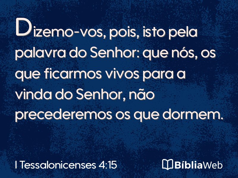 I Tessalonicenses 4:15 em imagem para compartilhar
