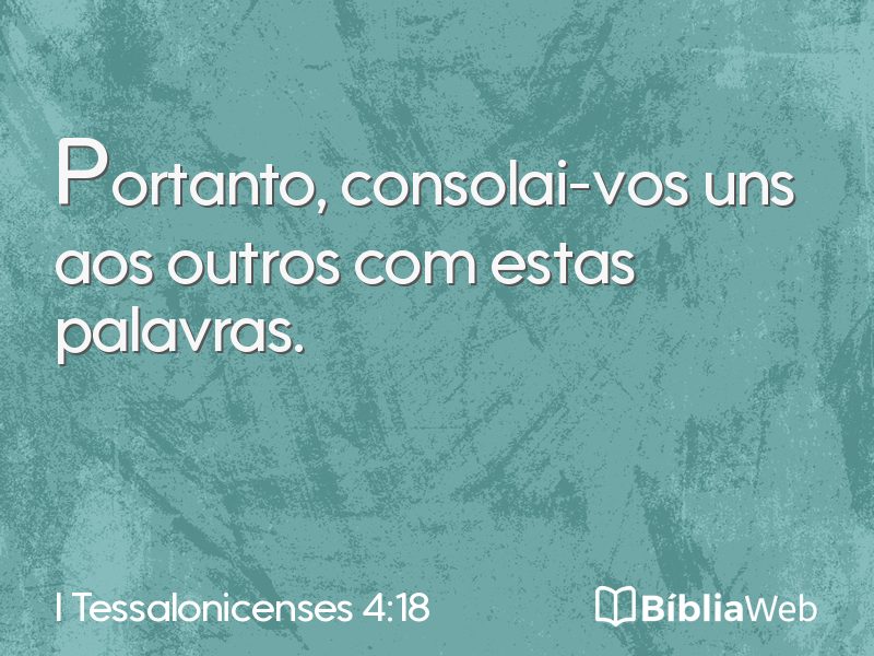 I Tessalonicenses 4:18 em imagem para compartilhar