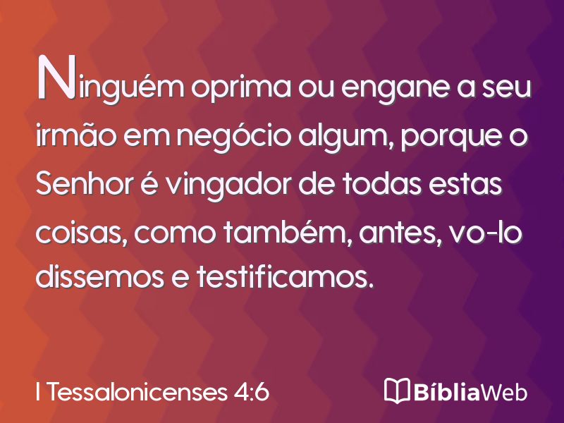I Tessalonicenses 4:6 em imagem para compartilhar