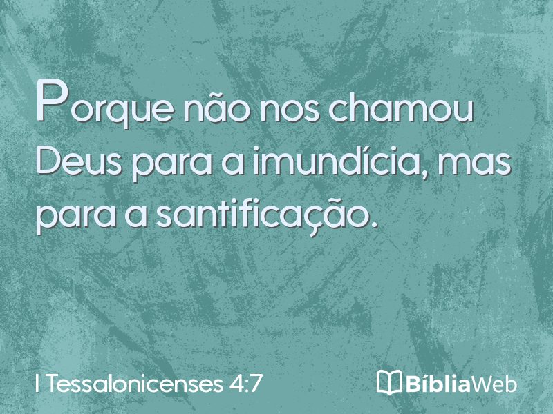 I Tessalonicenses 4:7 em imagem para compartilhar
