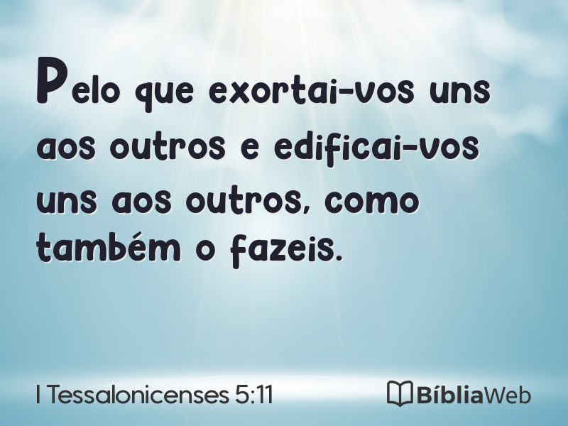I Tessalonicenses 5:11 em imagem para compartilhar