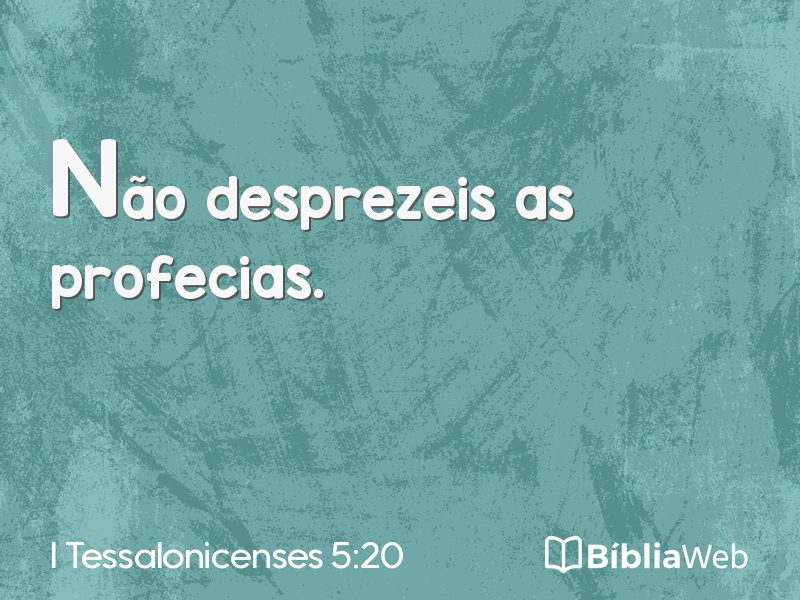 I Tessalonicenses 5:20 em imagem para compartilhar