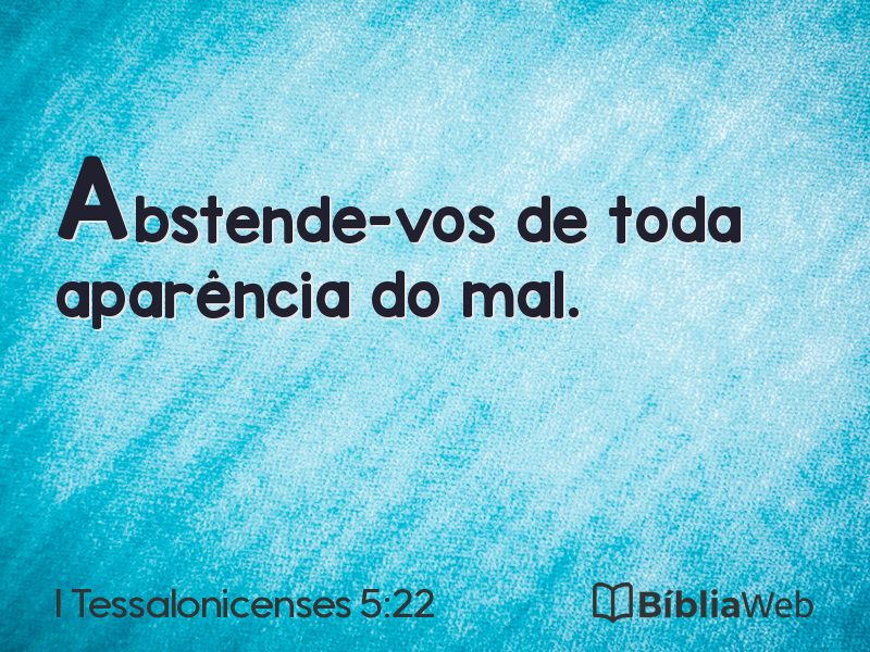 I Tessalonicenses 5:22 em imagem para compartilhar