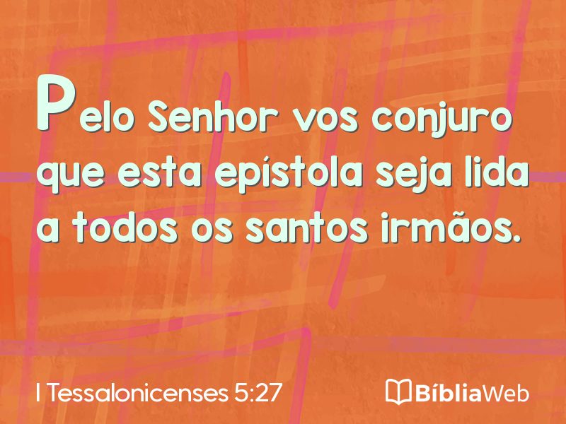 I Tessalonicenses 5:27 em imagem para compartilhar