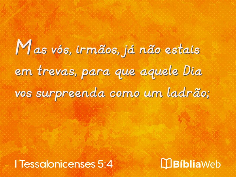 I Tessalonicenses 5:4 em imagem para compartilhar