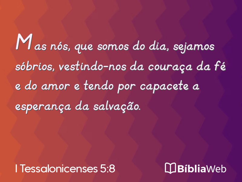 I Tessalonicenses 5:8 em imagem para compartilhar