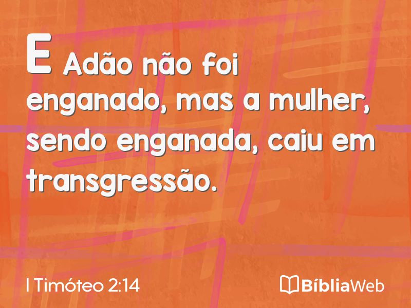 I Timóteo 2:14 em imagem para compartilhar
