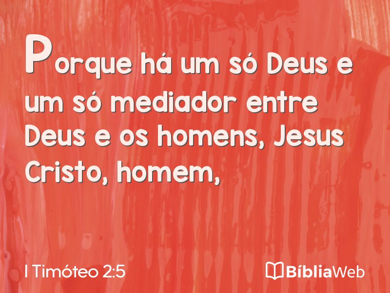I Timóteo 2:5 em imagem para compartilhar