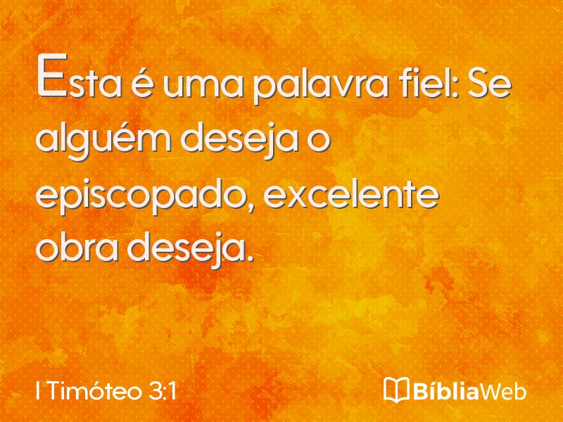 I Timóteo 3:1 em imagem para compartilhar