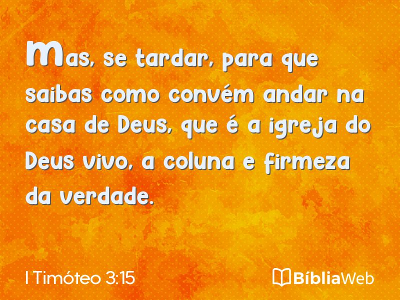 I Timóteo 3:15 em imagem para compartilhar
