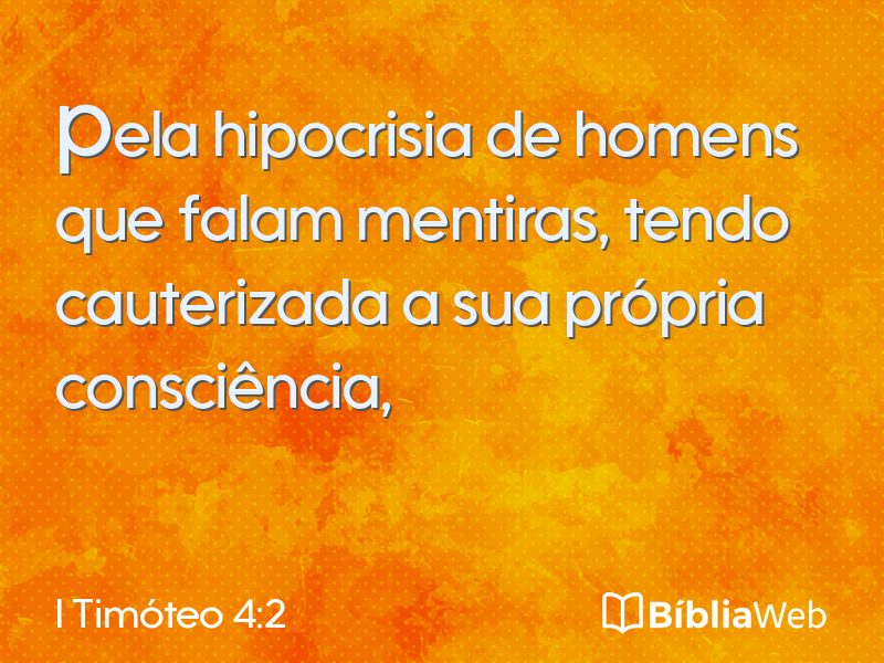 I Timóteo 4:2 em imagem para compartilhar