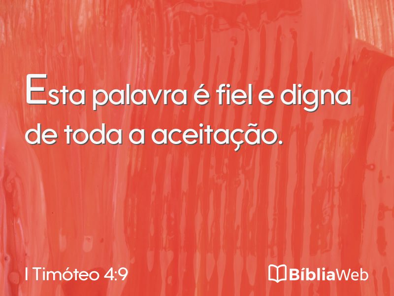 I Timóteo 4:9 em imagem para compartilhar