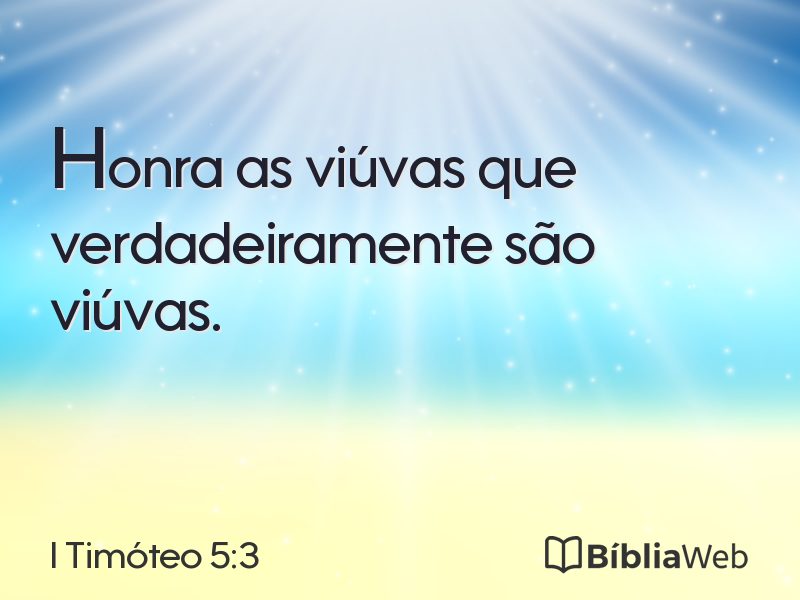I Timóteo 5:3 em imagem para compartilhar