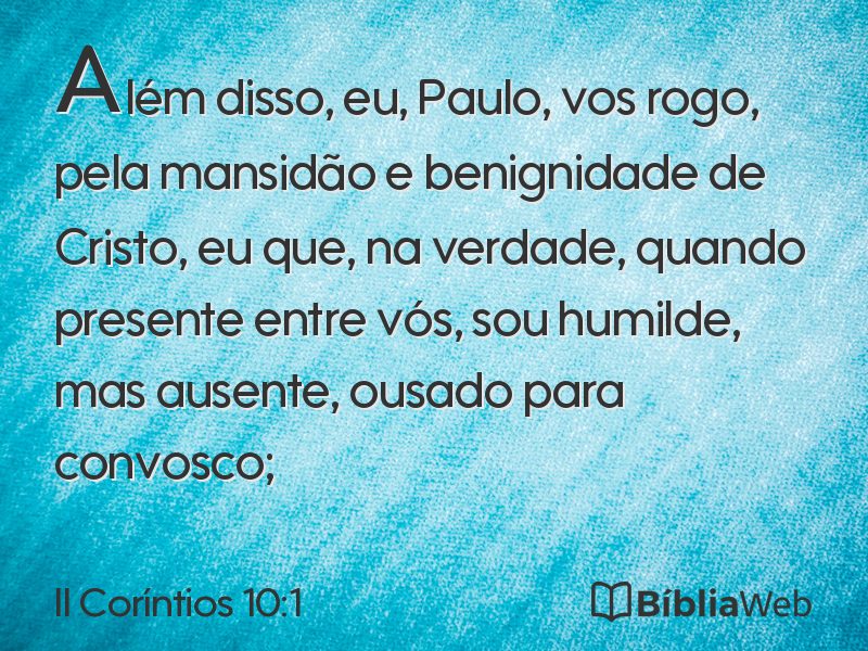 II Coríntios 10:1 em imagem para compartilhar
