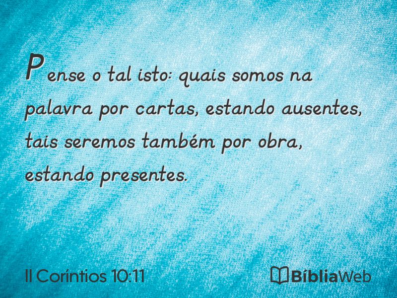 II Coríntios 10:11 em imagem para compartilhar