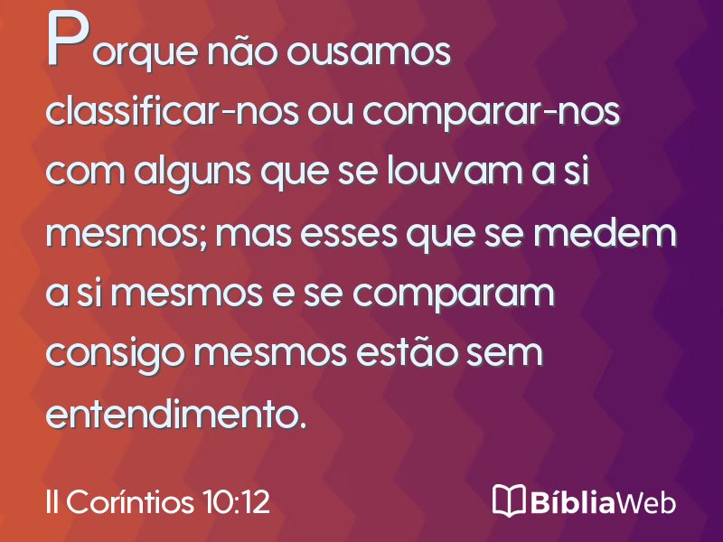 II Coríntios 10:12 em imagem para compartilhar