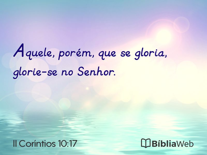 II Coríntios 10:17 em imagem para compartilhar