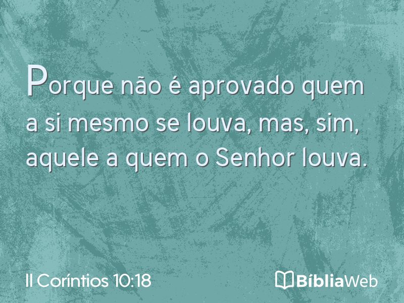 II Coríntios 10:18 em imagem para compartilhar