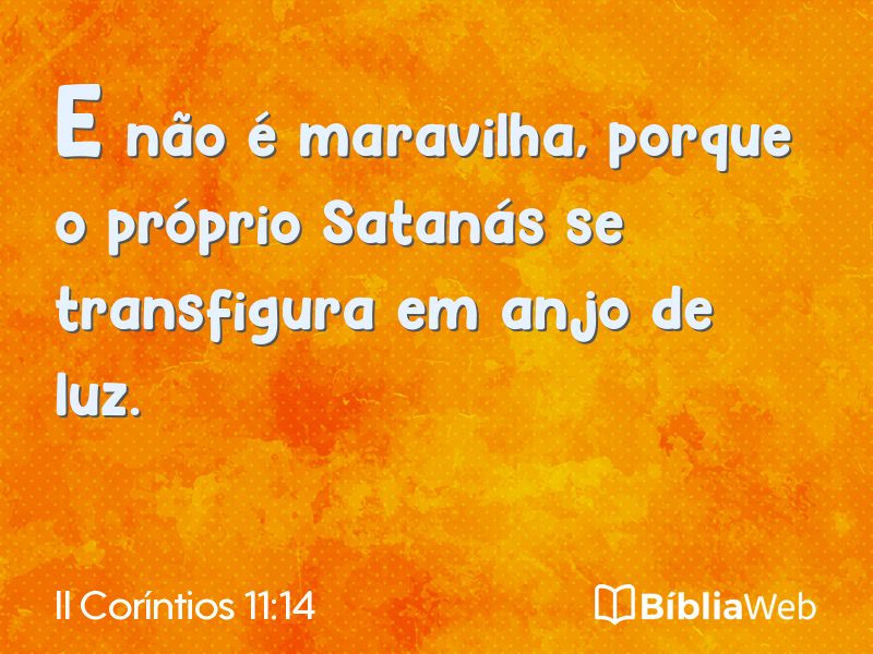 II Coríntios 11:14 em imagem para compartilhar