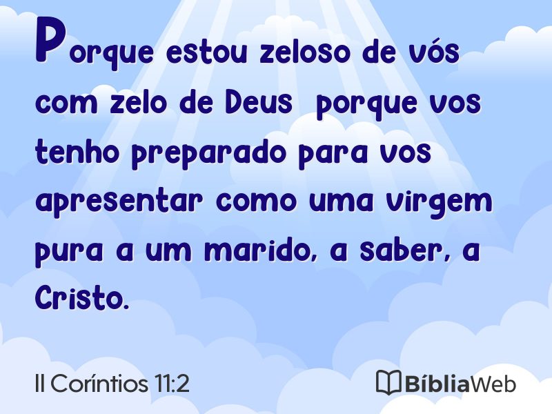 II Coríntios 11:2 em imagem para compartilhar