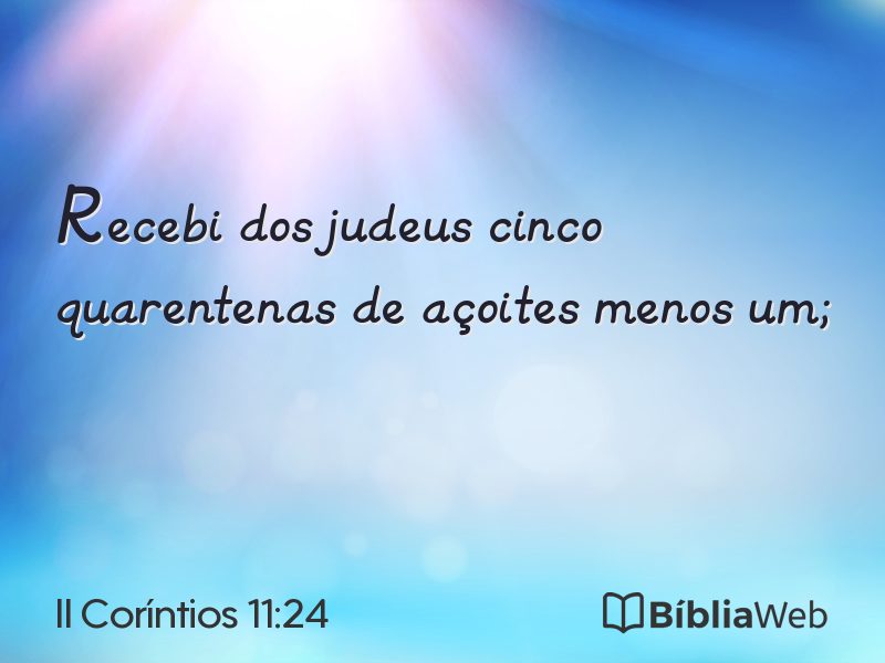 II Coríntios 11:24 em imagem para compartilhar
