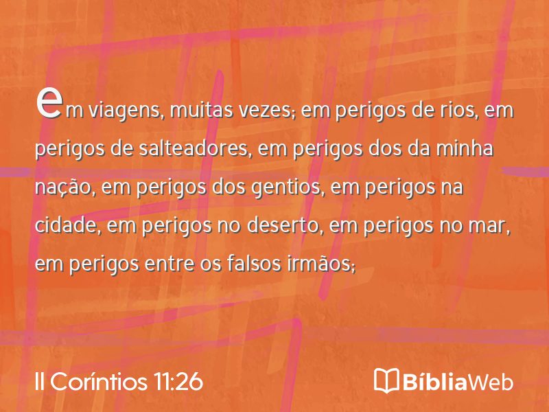 II Coríntios 11:26 em imagem para compartilhar