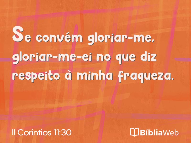 II Coríntios 11:30 em imagem para compartilhar
