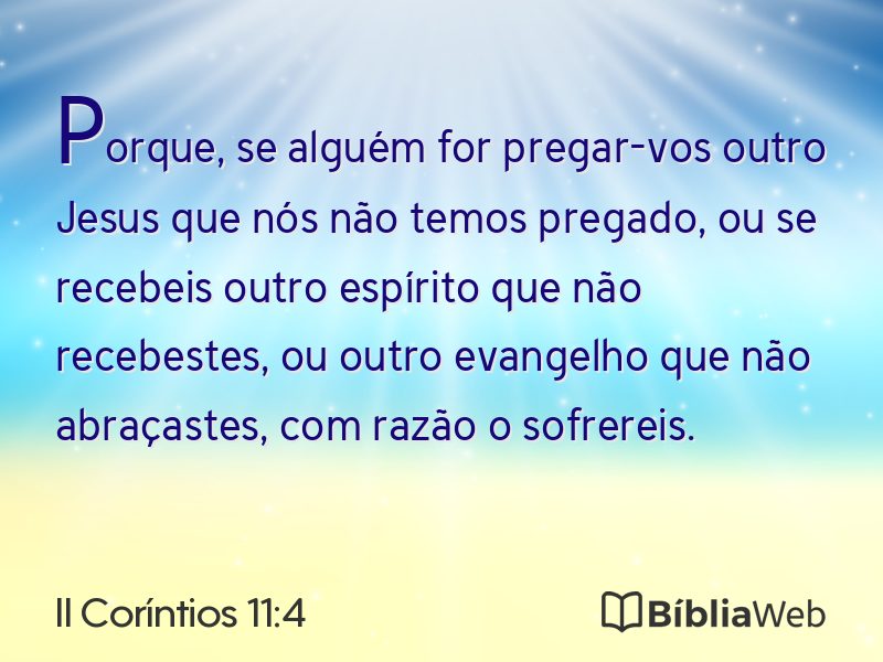 II Coríntios 11:4 em imagem para compartilhar