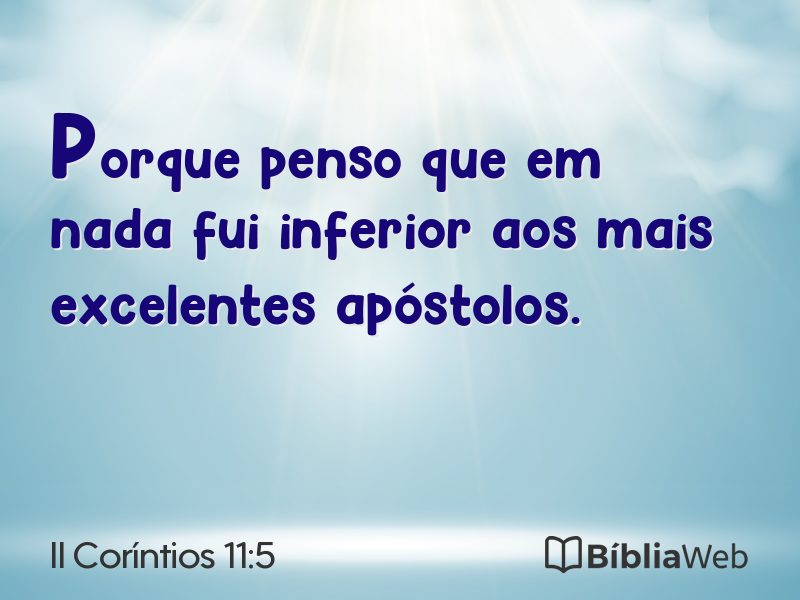 II Coríntios 11:5 em imagem para compartilhar