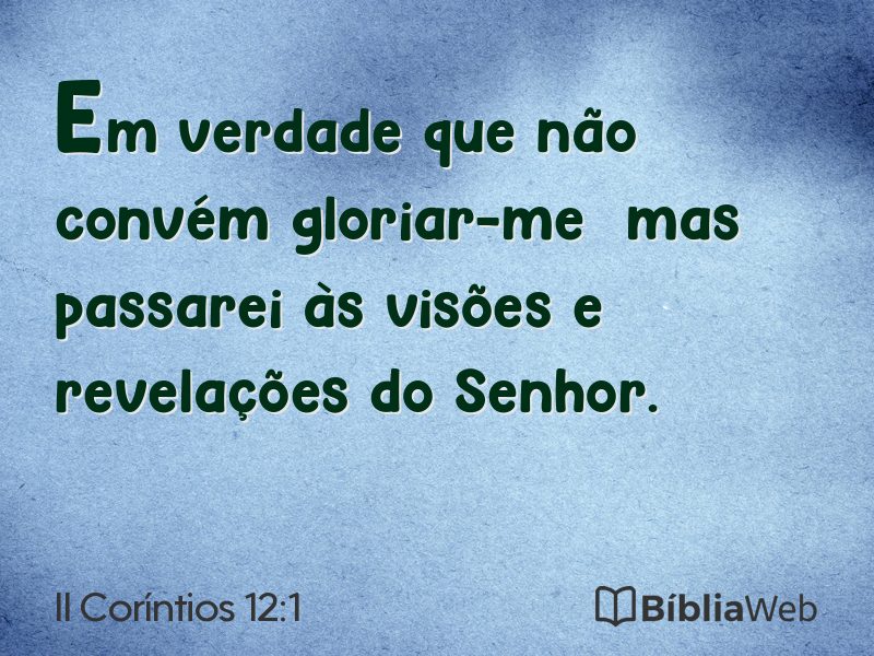 II Coríntios 12:1 em imagem para compartilhar