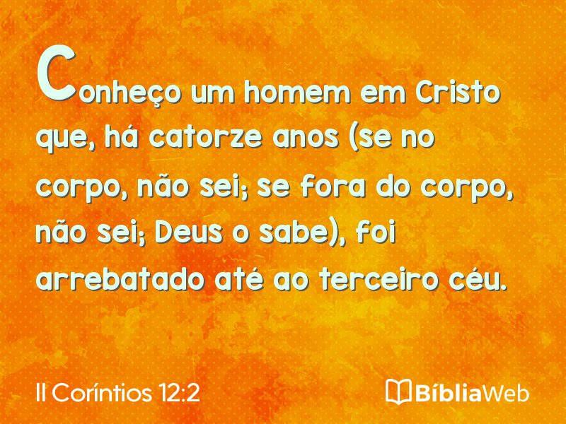 II Coríntios 12:2 em imagem para compartilhar