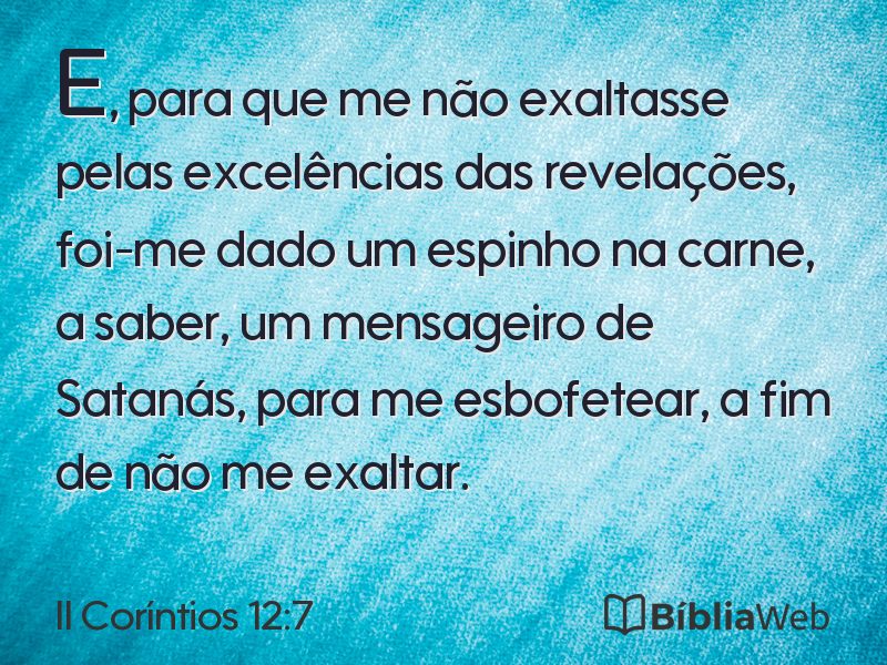 II Coríntios 12:7 em imagem para compartilhar